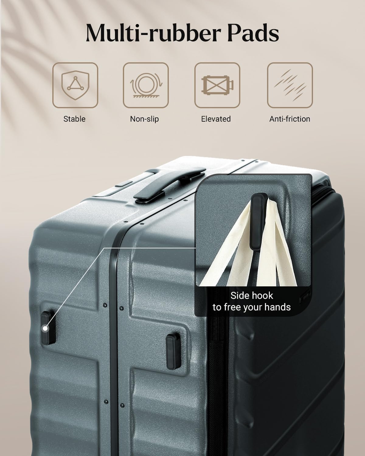 Checked Luggage, 28 Inch Luggage with Spinner Wheels, Large Suitcase with Lightweight PC Hard Shell, Aluminum Frame, Top Opening, YKK Zipper, TSA Lock (Dark Green, 1PC)