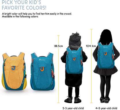 MOUNTAINTOP 8L Kids Backpack,Toddler Backpack Travel Daypack with Chest Strap,Small Backpack for Preschool and Kindergarten