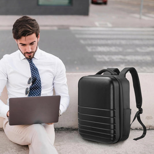 SOKOK Carry On Travel Backpack Waterproof Business Backpack with Laptop Compartment, Hardshell Computer Backpack for Men and Women, Black