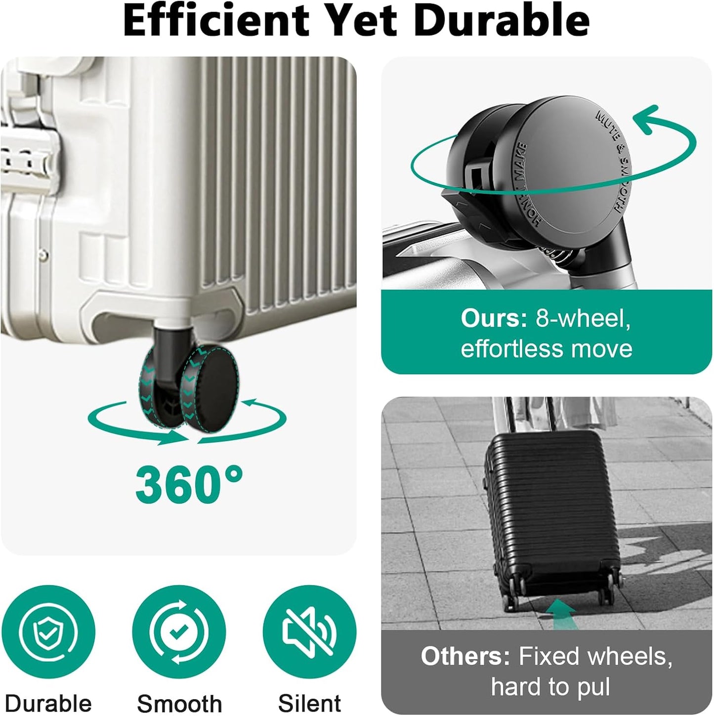 Hard Shell Luggage 24 Inch Travel Luggage, Carry-On Luggage Spinner TSA with Lid, PC+ABS Aluminum Frame，Lightweight Travel Luggage 20'' 24'' 26''Carry-On (upgraded white, 24 inch)