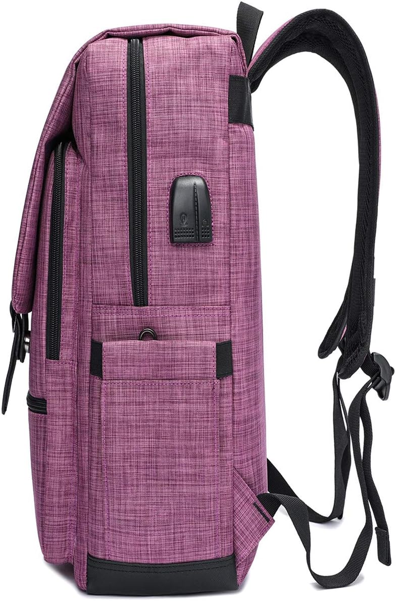 HFSX Vintage Backpack Anti Theft Laptop Backpack Men Women Business Travel Computer Backpack College Bookbag Stylish Water Resistant Vintage Backpack with USB Port Fits 15.6 Inch Laptop