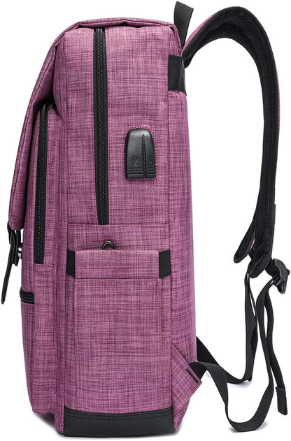 HFSX Vintage Backpack Anti Theft Laptop Backpack Men Women Business Travel Computer Backpack College Bookbag Stylish Water Resistant Vintage Backpack with USB Port Fits 15.6 Inch Laptop