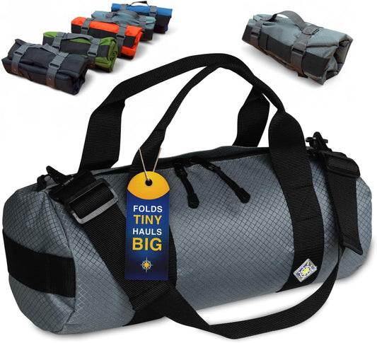 North Star Sports Foldable Duffle Bag for Travel, Gym & Outdoor Camping | Tough and Packable Sport Equipment Bag & Gear Organizer | Heavy Duty Large Duffel Bags for Traveling