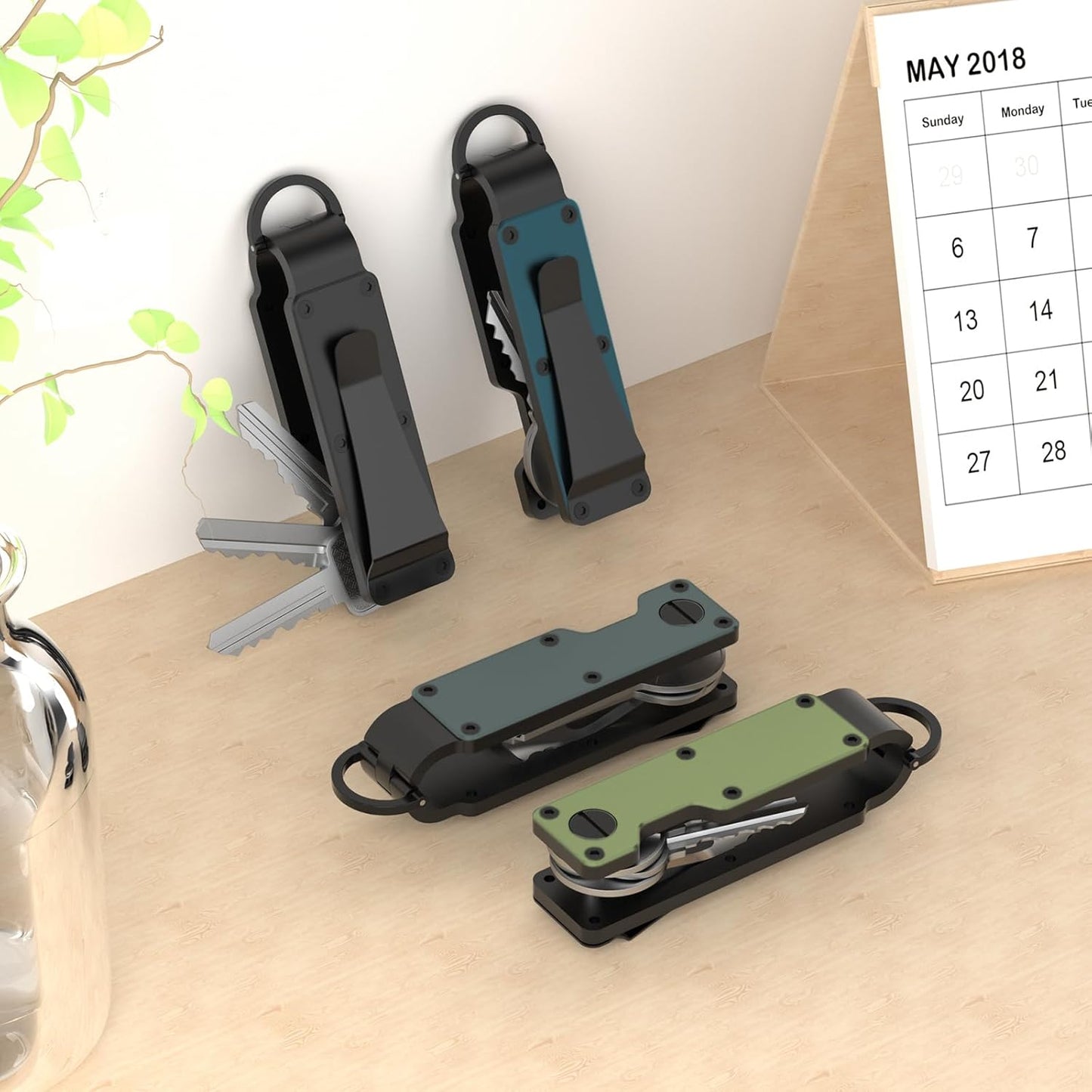 Key Organizer Minimalist Innovative Keyholder Compact Keys Organizer Smart KeyChain Secures 2-6 Keys
