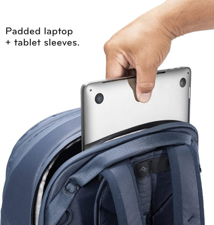 Peak Design Travel Backpack 30L, Midnight, Expandable 27-33L Design, Rear and Top Access, Weatherproof Shell, Laptop Sleeve, Ideal for Travel or Everyday Carry, Versatile Backpack for Men and Women