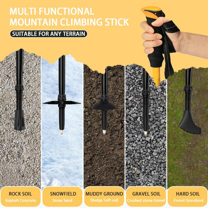 HUINING Foldable Hiking Poles Telescopic,Nordic Walking Poles Women and Men,Trekking Poles,Ultralight Trekking Poles Made of Aluminium with Lots of Accessories,110-130 cm