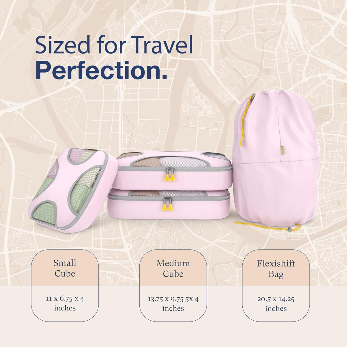 Shacke 6 Set Packing Cubes for Travel - Compression Packing Bags/Travel Organizer - Luggage Organizer Bags for Traveling - Travel Essentials for Women - Cruise Must Haves Packing List