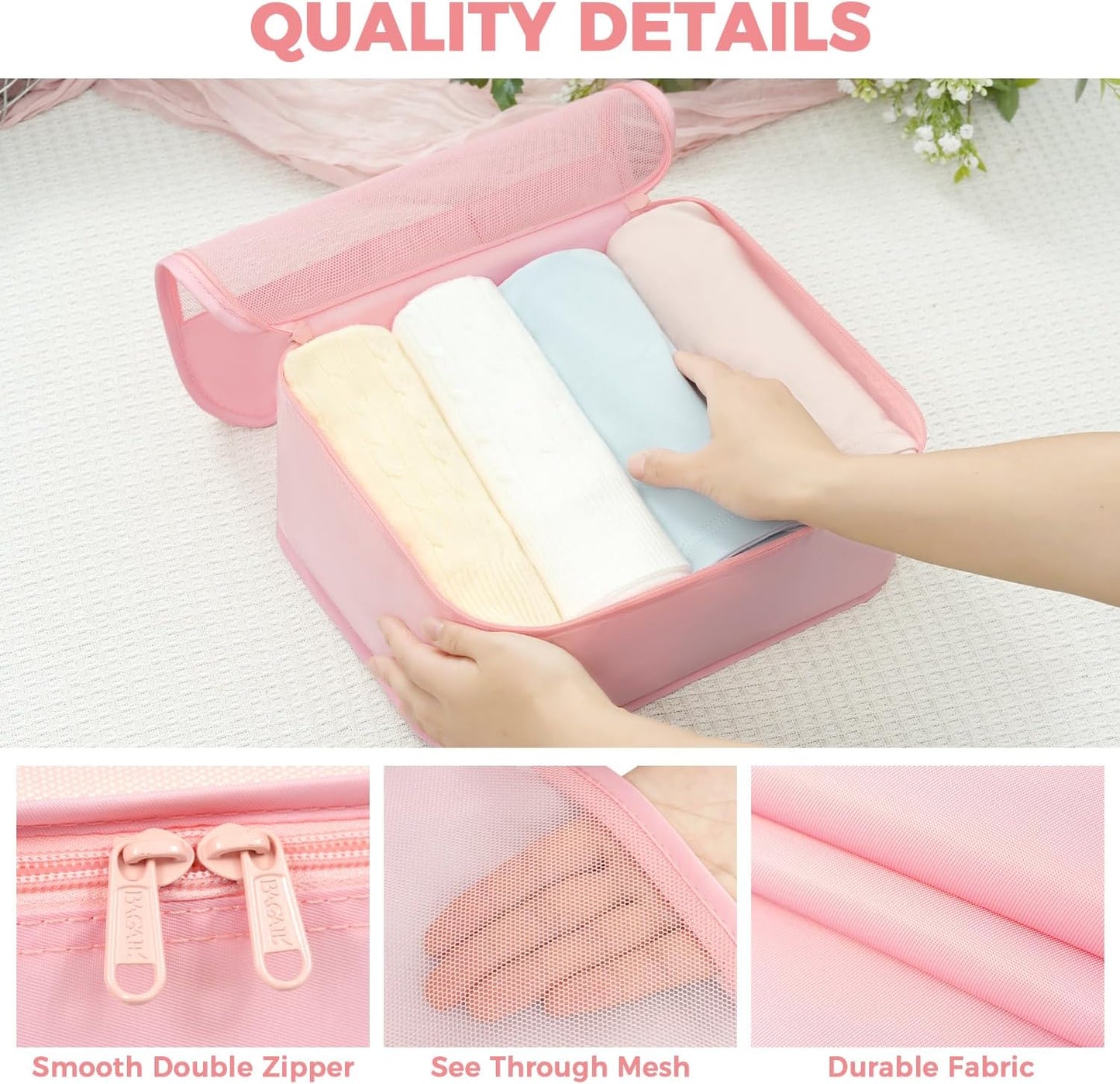 BAGAIL 9 Set Packing Cubes Luggage Packing Organizers for Travel Accessories