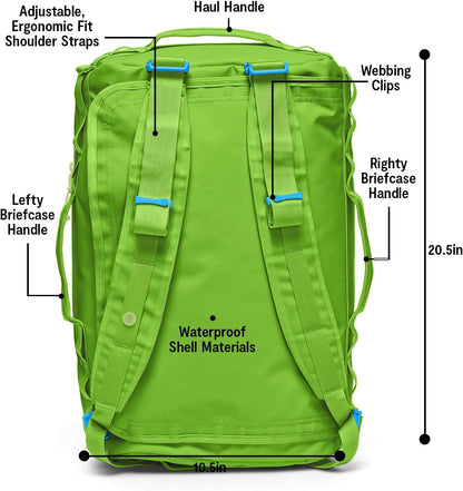 Baboon to the Moon Go-Bag Medium 40L – Detachable Straps, Small Duffle Bag for Travel, Gym Bag for Women, Mens Travel Bag, Duffel Bags for Traveling, Travel Duffel Bags for Women (Lime Breeze)