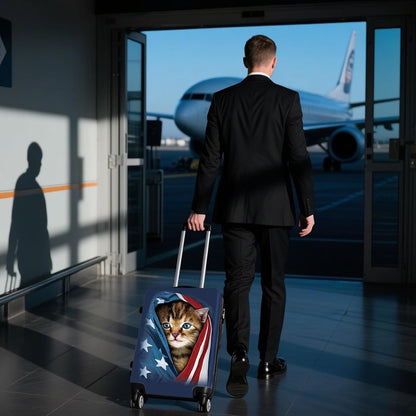 WUJIAONIAO Travel Luggage Cover Baggage Suitcase Cover Protector Skins 18-32 Inch (Cat A, XL (for 29-32 inch luggage))