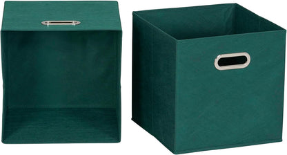 Household Essentials 6 ct Open Fabric Cube Storage Bins, Forest Green