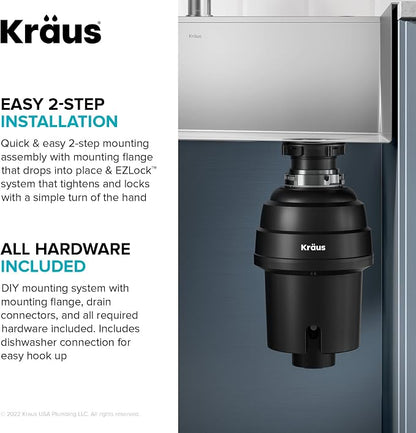 Kraus KGUW2-33MB-100-100, Bellucci Workstation 32 in. Undermount Granite - Image 10