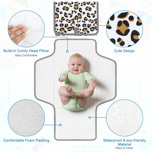 Accmor Portable Diaper Changing Pad, Waterproof Baby Changing Mat, Foldable Travel Diaper Changing Pads for Baby