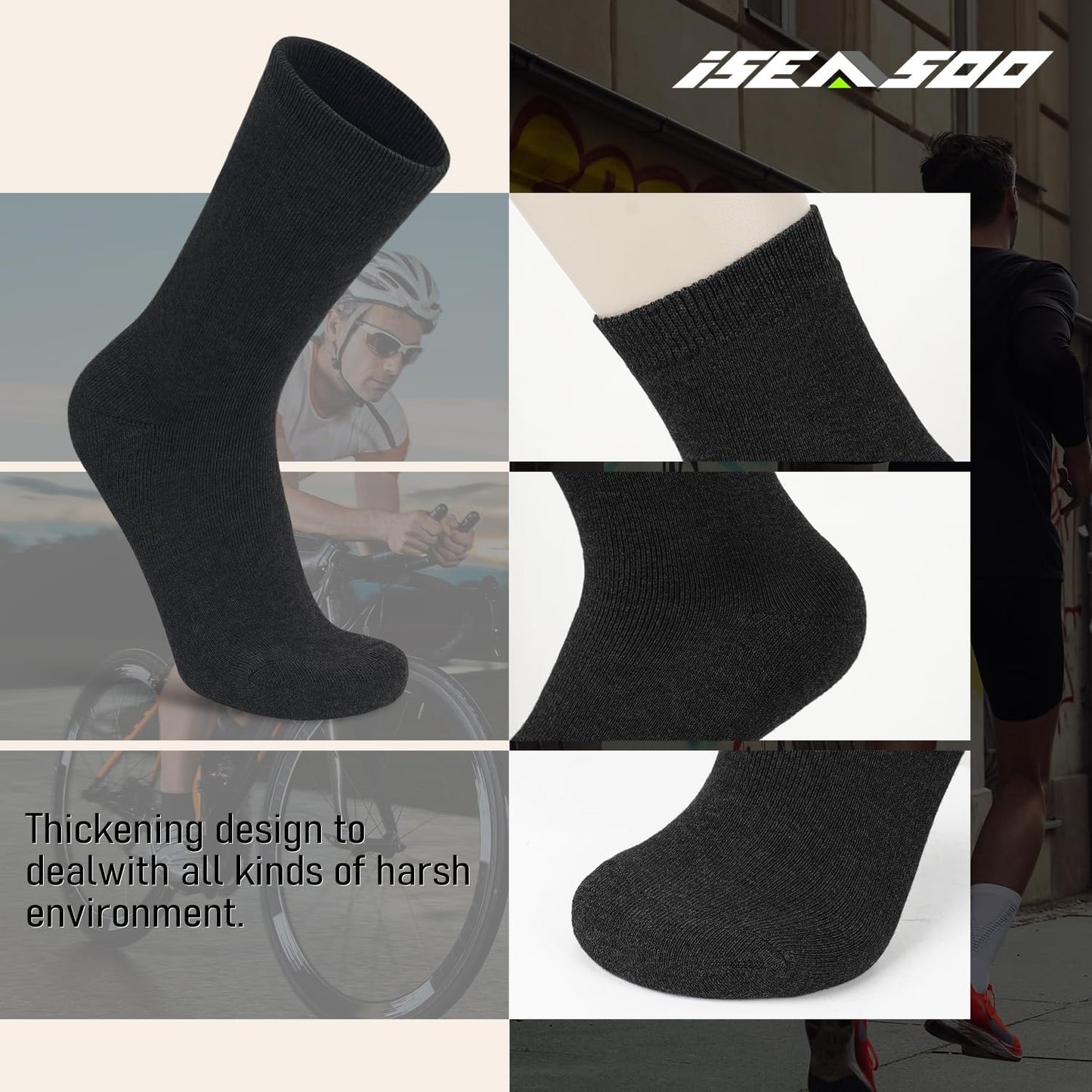 Iseasoo Copper Compression Socks for Men & Women – Plantar Fasciitis Relief, Ankle Support & Circulation – Running & Recovery