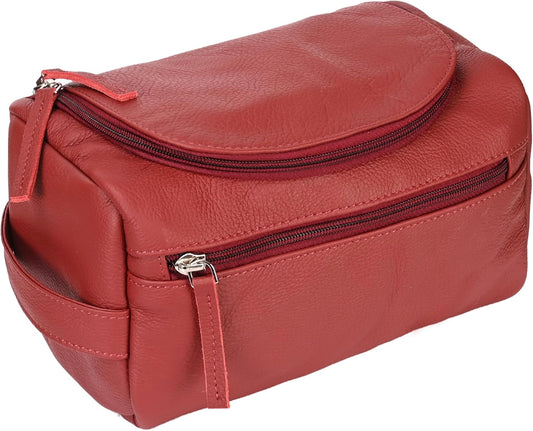 Leather Toiletry Bag For Men Women Dopp Kit Mens Hanging Toiletry Bag (PREMIUM LEATHER) Travel Toiletry Bag for Traveling Large TSA Approved Cosmetic Travel Bag for Toiletries Shaving Bag - SAVANNA