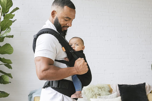 Baby Tula Standard Coast Mesh Baby Carrier Newborn to Toddler, Adjustable & Ergonomic Carrier w/Multiple Carry Positions for 15lbs to 45lbs - Breathable Lightweight Design - Urbanista (Black)