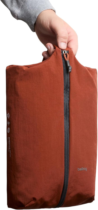 Bellroy Lite Packing Caddy 8L (Travel Organizer Packing Cube, Zip-up Storage Solution for Travel Near or far) - Clay