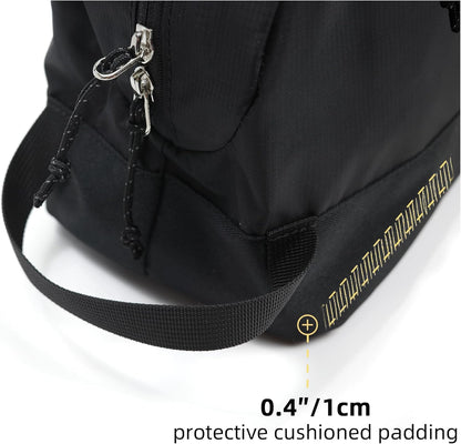 Travel Toiletry Bag 8L, Large Packing Cube with Waterproof TPU Wet/Dry Compartment (01 Black Stealth)