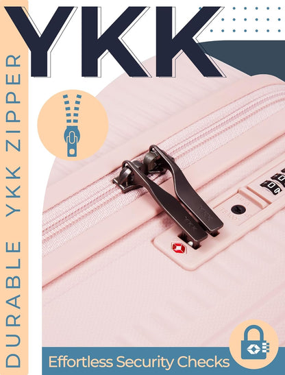 Luggage Sets 5 Piece, Suitcases with Wheels, Hardshell Suitcase Set, PP Carry on Luggage Set with TSA Lock, Travel Luggage