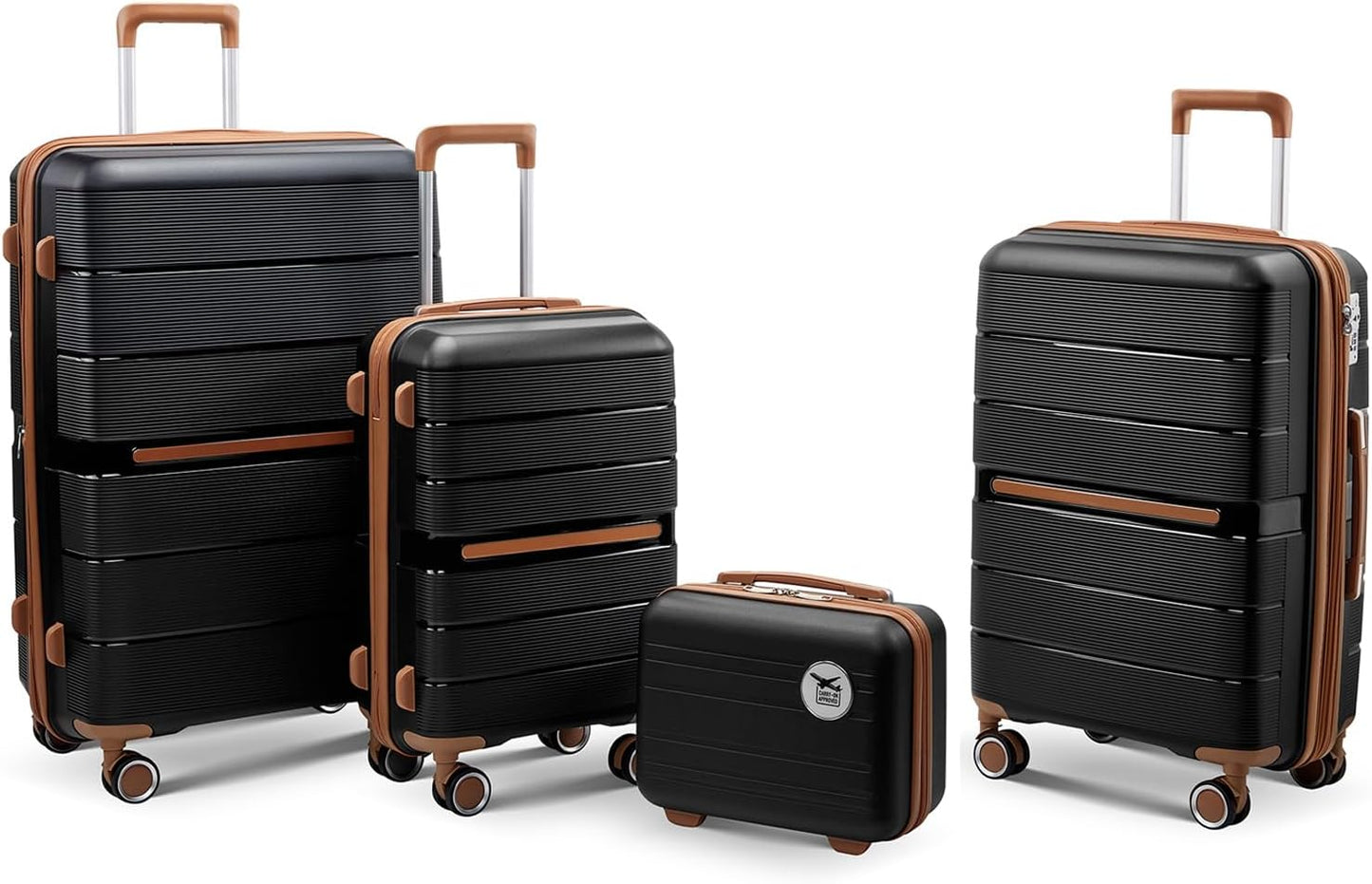 4-Piece Hardshell Luggage Set with TSA Locks, Expandable Suitcases and Silent Spinner Wheels - Vibrant Colors for Easy Identification (14/20/24/28 Inch) - Family Travel Suitcase Sets