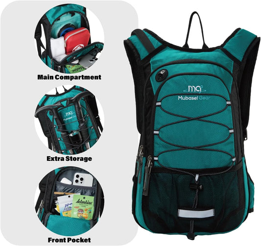 15L Insulated Hydration Backpack Pack with 2L Water Bladder Lightweight Hiking Backpack Bag for Women Men Daypack for Hiking Running Festival Camping Biking