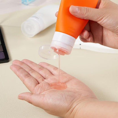 INSFIT Portable Travel Bottles, TSA Approved Leak Proof Containers for Toiletries, BPA Free Refillable Accessories for Shampoo, Body Wash, Liquids (4 Pack)