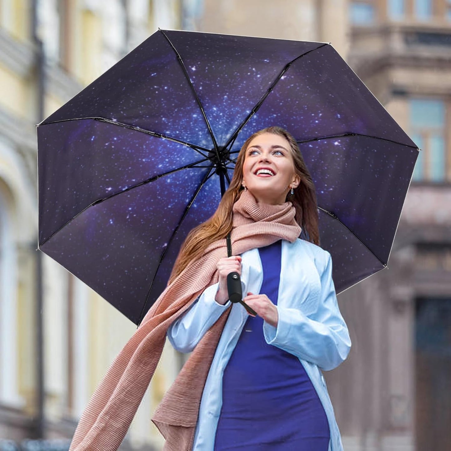 G4Free UPF 50+ UV Protection Large Travel Umbrella 42/46 Inch Auto Open Close Windproof Sun Blocking Umbrella