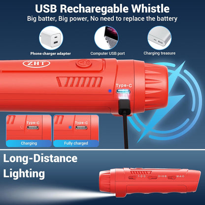 ZHT Electronic Whistle for Coaches, Referees, Teachers - 3 Tones & 3 High Volume, Handheld Whistles with Lanyard - Sports Whistle for Volleyball Soccer, Outdoor Camping, Emergency Safety
