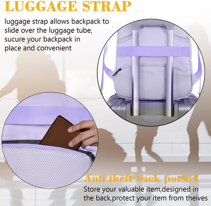 MATEIN Laptop Backpack for Girls, 15.6 Inch College School Backpack for Women with USB Charging Port, Water Resistant Durble Slim Students Bookbag Casual Daypack Travel Computer Nurse Work Bag Gift