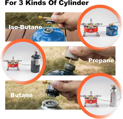 Odoland 9000W Portable Camping Stove Lightweight Camp Stove Collapsible Backpacking Stove with EVA Box for Outdoor Camping Cooking Hiking and Picnic