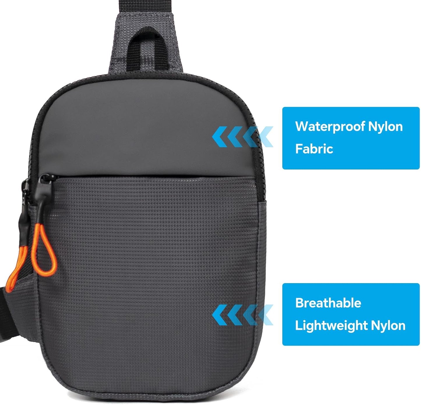 MJNUONE Mini Sling Bag for Men Outdoor Lightweight Small Crossbody Bag Women Casual Daily Bag Waterproof Chest Bag for Travel