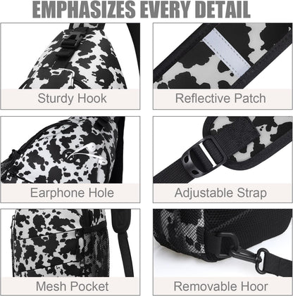 Crossbody Bags for Women Men Trendy Sling Bag Bakpack Casual Chest Bag with Convertible Shoulder Strap