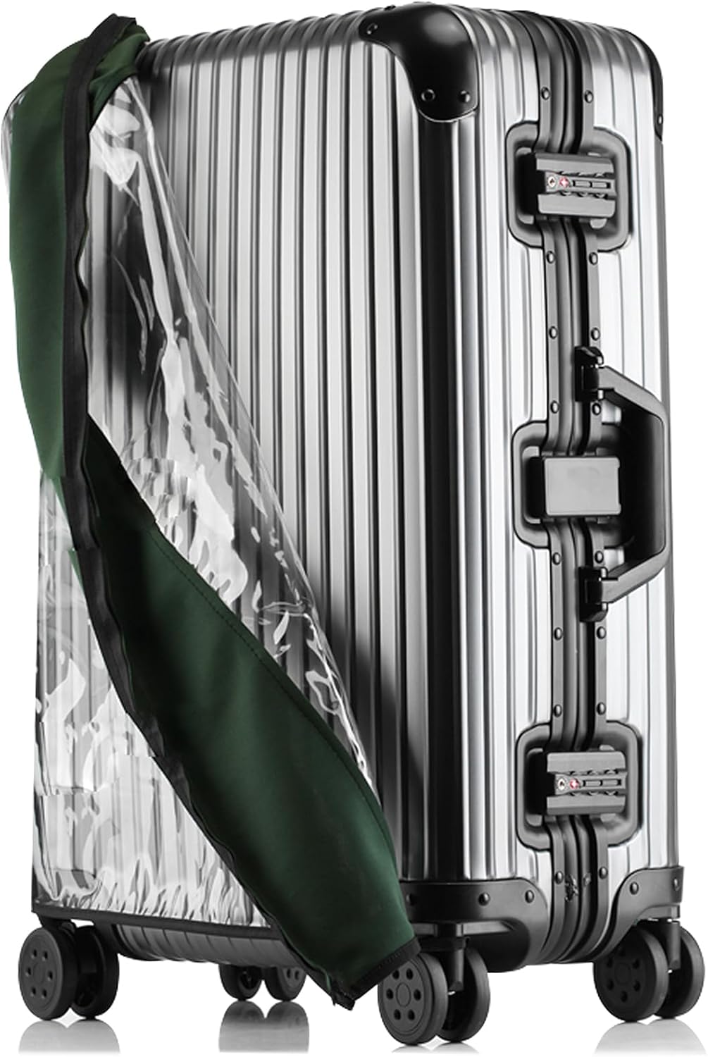 Transparent PVC Suitcase Cover, No Disassembly Required Clear Luggage Protector Suitcase Cover