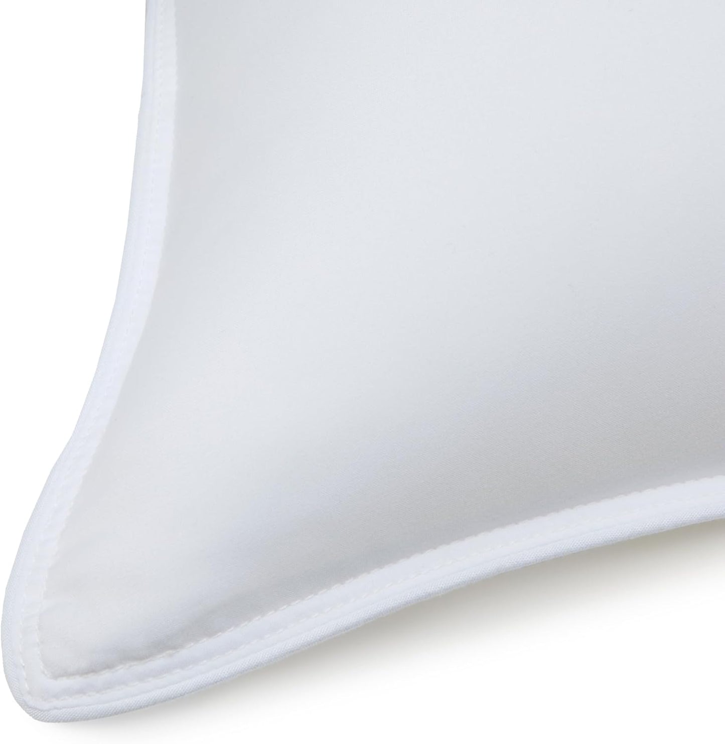 Amazon Basics Down Alternative Pillow for Back Side Sleepers, Medium Density, Standard Size, 26" x 20", 2-Pack, White