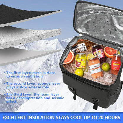 Cooler Backpack, 30 Cans Backpack Coolers Insulated Leak Proof for Men Women, Ice Chest Beach Cooler Bag, Portable Lunch Backpack for Camping Hiking Picnic Travel