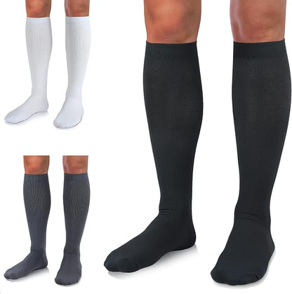 Medical Compression Socks for Women and Men 3 Pairs 20-30 mmHg Knee High by UUSOCKS