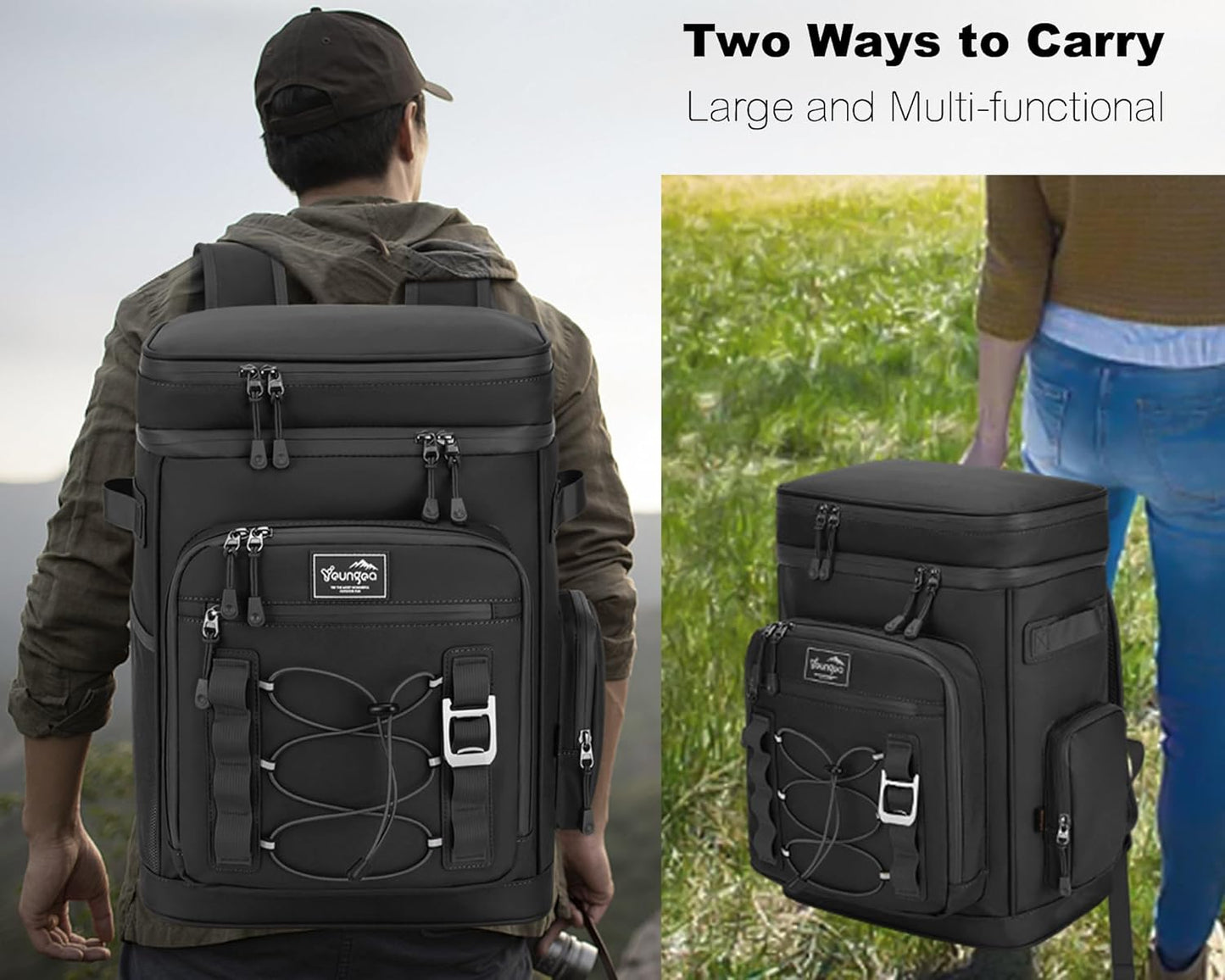 42Cans Cooler Backpack Insulated Leak Proof for Men & Women, Large Waterproof Backpack Cooler for Beach, Picnic, Outdoor, Leakproof, Multi-Functional