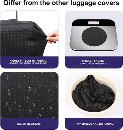 7-Mi Travel Luggage Cover Elastic Sleeve 19"-20" Anti-Scratch Suitcase Protector Cover Size S, Bohemia