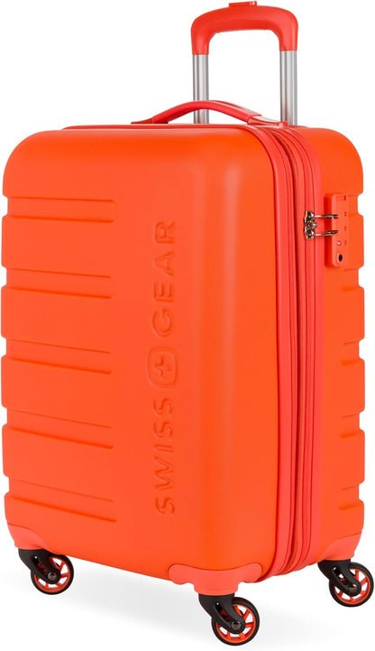 SwissGear 7366 Hardside Expandable Luggage with Spinner Wheels, Orange, Carry-On 19-Inch