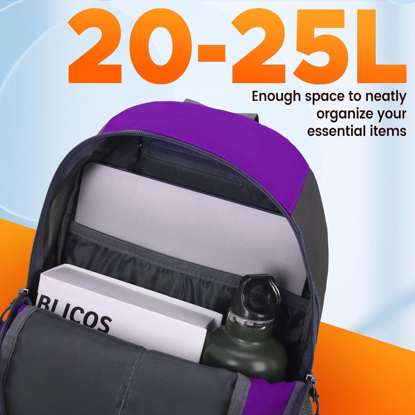 sunhiker Cycling Hiking Backpack Water Resistant Travel Backpack Lightweight SMALL Daypack M0714 (purple)