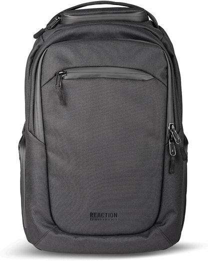 Kenneth Cole REACTION Abrasion-Resistant Parker Laptop Backpack, Black