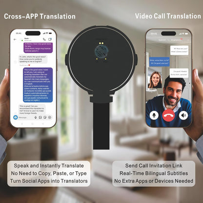 Language Translator Device for All Languages, Pocket AI Real Time Translation Device, Voice/Word/Photo/Call/Offline Translate for Travel, Business & Learning (Silver)