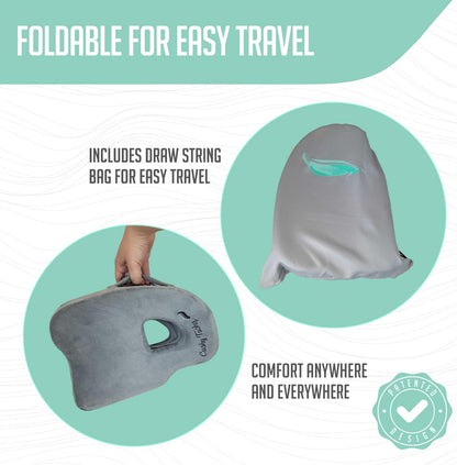 Premium Foldable Piriformis Cushion - Piriformis Pain and Sciatic Pain Relief Cushion - for Home & Office Use, Perfect for Travel or Driving - Piriformis Cushion