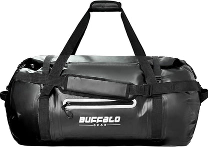 Buffalo Gear Waterproof Duffle Bag 40L 60L 80L Roll-top Dry Bag Heavy Duty Waterproof Duffel Travel Bag for Kayaking Rafting Boating Fishing Camping