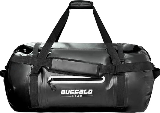 Buffalo Gear Waterproof Duffle Bag 40L 60L 80L Roll-top Dry Bag Heavy Duty Waterproof Duffel Travel Bag for Kayaking Rafting Boating Fishing Camping