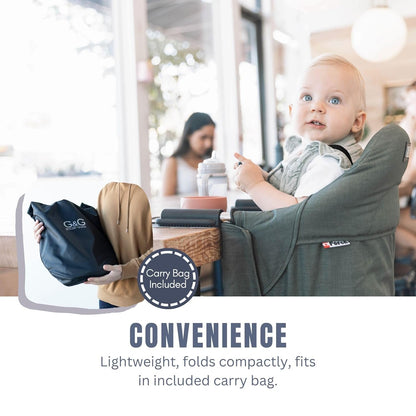 guzzie+Guss Portable Clip on High Chair for Baby Seat - Folding and Easy Setup for Travel, Home, Restaurants, Picnics - Machine Washable Fabric - Bordeaux