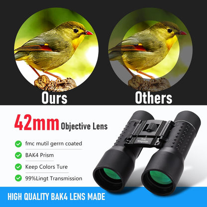 12x42 HD Binoculars for Adults, Professional Large View Binoculars with Clear Low Light Vision, Waterproof for Bird Watching, Hunting, Travel, Hiking, Sports, Concerts
