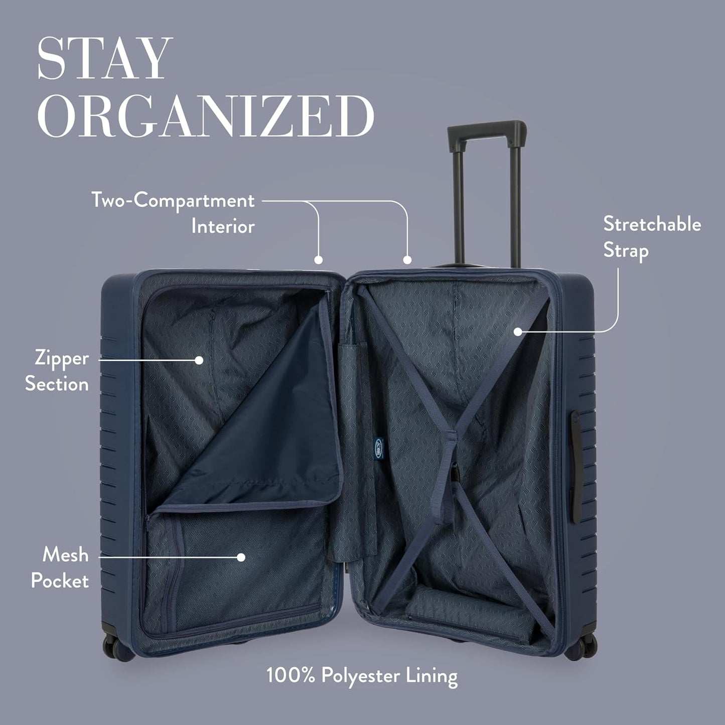 Bric's 30" Expandable Spinner Suitcase - Travel Luggage with TSA-Approved Lock and Hard Shell Exterior - B|Y Ulisse - Ocean Blue