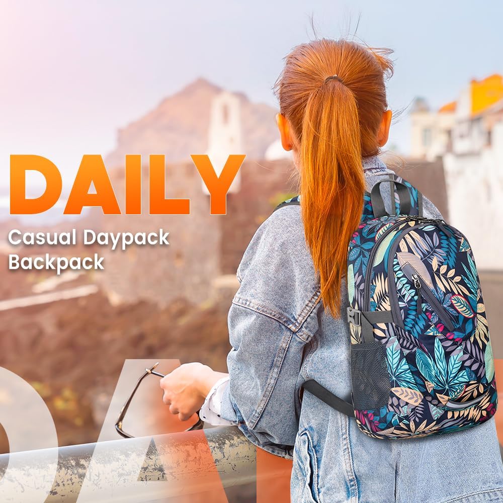 sunhiker Small Cycling Hiking Backpack Water Resistant Travel Backpack Lightweight Daypack M0714 （20-25L） (Leaf)