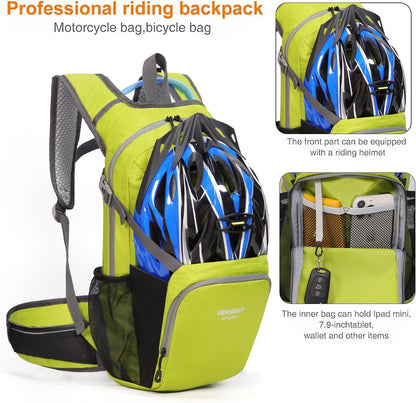Hiking Daypack Waterproof Biking Backpack 15L Lightweight Durable Backpack for Ski Snowboarding Running MTB Cycling